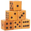 vidaXL Giant Yard Dice Set 6 pcs Solid Pinewood