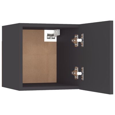 vidaXL Bedside Cabinet Gray 12"x11.8"x11.8" Engineered Wood