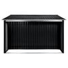 vidaXL Garden Shed with Sliding Doors Anthracite 129.7"x122.8"x70.1" Steel