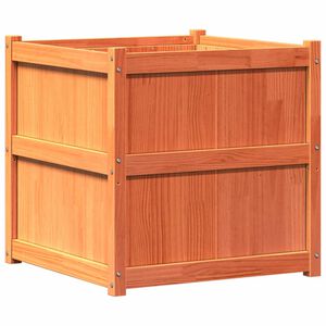 vidaXL Garden Planter Wax brown Solid pine wood 27.6 in Planters
