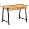 vidaXL Desk Natural Wood Solid Mango Wood and Iron Desk Rectangular