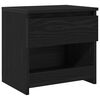 vidaXL Bedside Cabinet with Drawer Black Oak 15.75 x 11.81 x 15.35 in