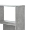 vidaXL Corner Bookcase Concrete Grey Engineered Wood 4-Tier, Medium