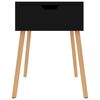 vidaXL Bedside Cabinet High gloss black Engineered wood 15.7 in square