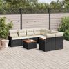 vidaXL Garden Sofa Set Black