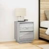 vidaXL Bedside Cabinet Gray Sonoma Engineered wood Compact
