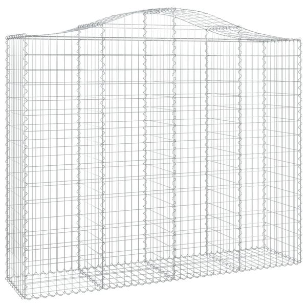 vidaXL Gabion Basket Set of 3 Silver Galvanized Iron