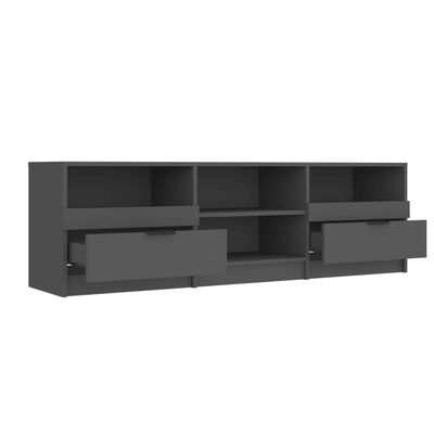 vidaXL TV Cabinet Black 59.1"x13.2"x17.7" Engineered Wood
