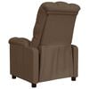 vidaXL Recliner Brown 100% polyester fabric, plywood, iron Standard
