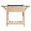 vidaXL Garden Planter Beige 43.70 x 14.57 x 30.12 in Solid Fir Wood