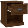 vidaXL Bedside Cabinet Brown oak Engineered wood Medium Bedside Cabinet