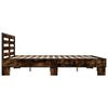 vidaXL Bed Frame Smoked Oak Engineered Wood Super King Durable