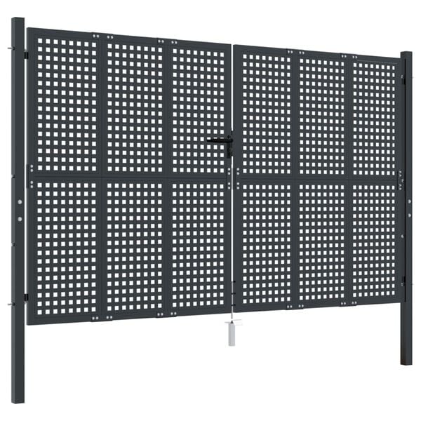 vidaXL Garden Gate Anthracite 118.1x68.9" Steel
