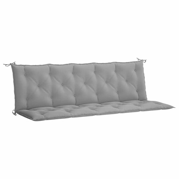 vidaXL Garden Bench Cushion Set of 2 Gray Oxford fabric (100% polyester)