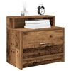 vidaXL Bedside Cabinet Old wood Engineered wood 20.1 x 12.2 x 18.5 in