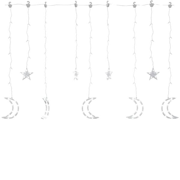 vidaXL Fairy Light Cold White Plastic Medium Remote Control