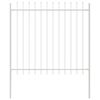 vidaXL Garden Fence 8 pcs White 44.62 x 4.92 ft Powder-coated Steel