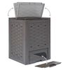 vidaXL Garden Composter Brown Plastic with rattan look