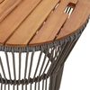 vidaXL Garden Side Table Gray and Brown PE rattan Small and Medium