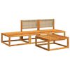 vidaXL Garden Sofa Set Beige Solid acacia wood Large Garden Sofa Set