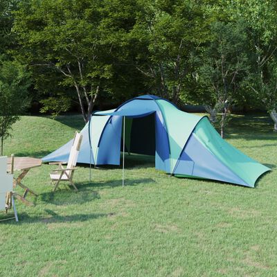 vidaXL Camping Tent 6 Persons Blue and Green
