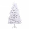 vidaXL Artificial Hinged Christmas Tree White PVC Extra Tall