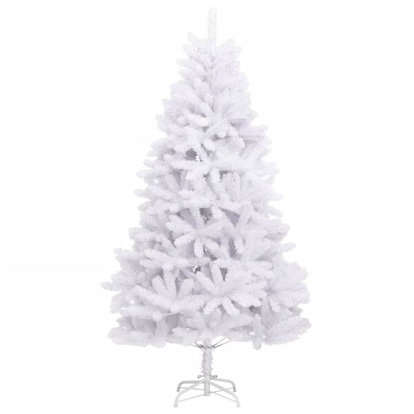 vidaXL Artificial Hinged Christmas Tree White PVC Extra Tall