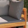 vidaXL Garden Lounge Set Dark grey, Natural wood