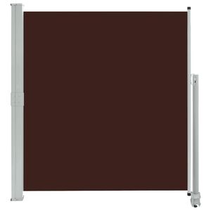 vidaXL Side Awning Brown Polyester 55.1 x 118.1 in Retractable Awnings
