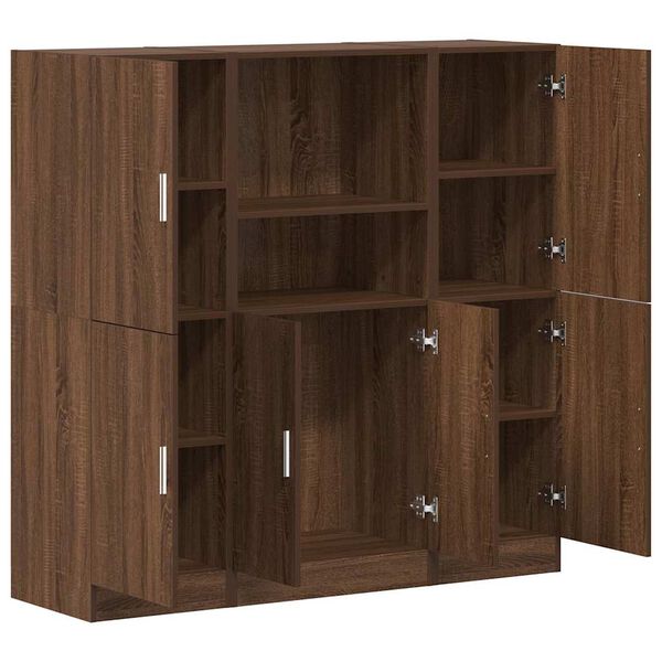 vidaXL Kitchen Cabinet Set Brown Oak Engineered wood Kitchen Cabinet Set