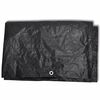 vidaXL Garden Furniture Cover Set of 2 Black Polyethylene Large