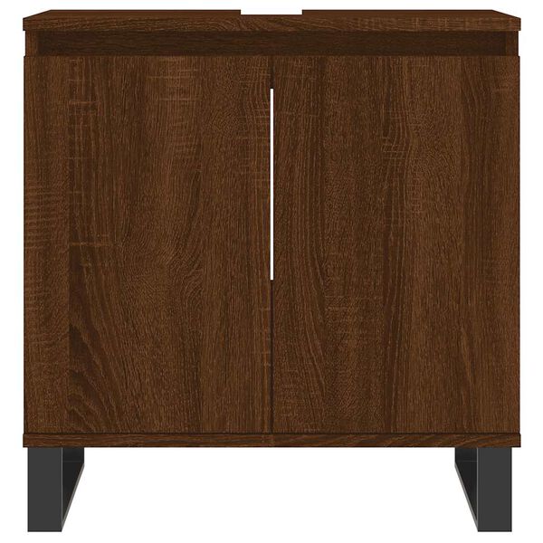 vidaXL Bathroom Cabinet Brown Oak Engineered wood Bathroom Cabinet
