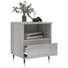vidaXL Bedside Cabinet Set of 2 Grey Sonoma Engineered wood, Metal