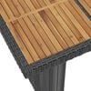 vidaXL Outdoor Dining Set Black, Natural Wood