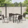 vidaXL Garden Dining Set 5 pcs Brown Poly rattan