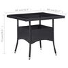 vidaXL Dining Set Black and Cream