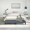 vidaXL Bed Frame Dark Grey Velvet (100% polyester), Plywood, Engineered wood