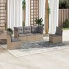 vidaXL Garden Sofa Set Beige, Light Grey