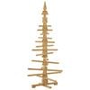 vidaXL Wooden Christmas Tree with Stand Brown 59.1" Solid pine wood
