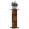 vidaXL Plant Stands 2 pcs Smoked Oak 11.8x11.8x31.5" Engineered Wood