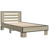 vidaXL Bed Frame Sonoma oak Engineered wood, metal Single Tough
