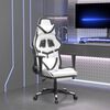 vidaXL Gaming Chair White and Black
