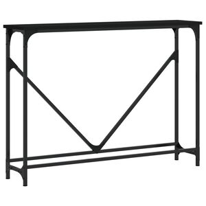 vidaXL Console Table Black Engineered wood, Metal 40.2 x 8.9 x 29.5 in