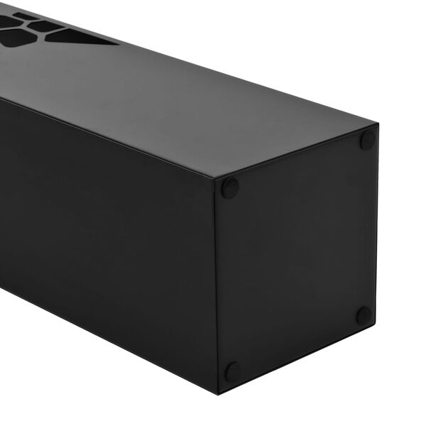 vidaXL Umbrella Stand Black Powder-coated steel 19.1 in height