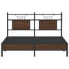 vidaXL Bed Frame without Mattress Brown Oak 53.9x74.8” Engineered Wood