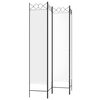 vidaXL 4-Panel Room Divider White 63"x78.7" Fabric