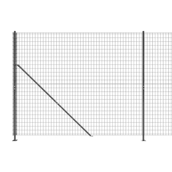 vidaXL Wire Mesh Fence with Flange Anthracite 5.2x82.0'