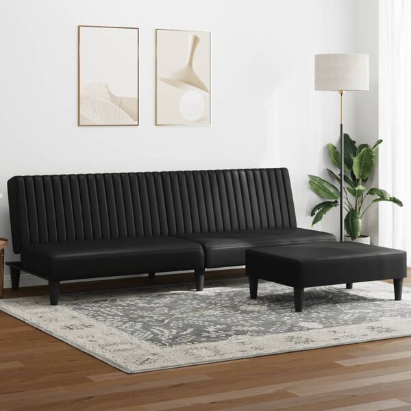 vidaXL Sofa Set Black