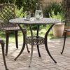 vidaXL Garden Table Bronze Cast Aluminum Medium Decorative Inlays