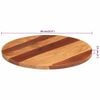 vidaXL Table Top Solid Wood Acacia Round 0.98 - 1.06 " 23.6 "